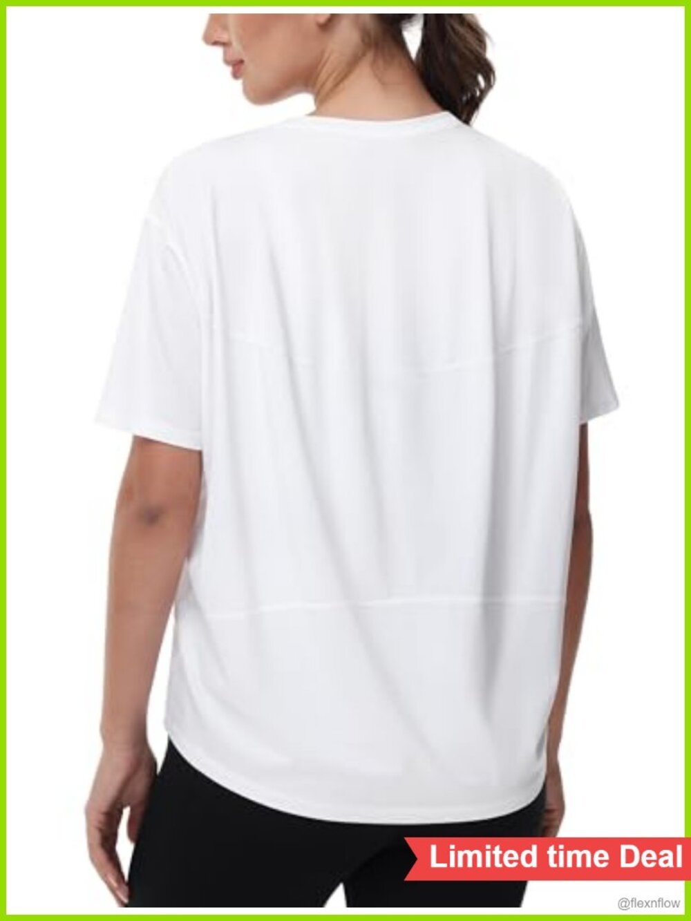 Women's Loose Fit Workout T-Shirt High-Low Hem Running Yoga Tee